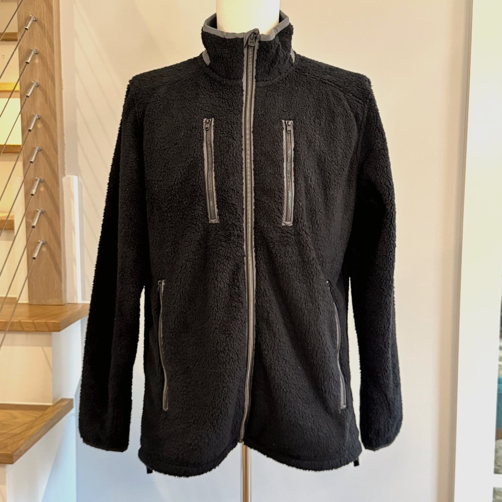 Kuhl Skata Fleece, Sherpa Jacket, light coat, Men’s Large, Black Raven